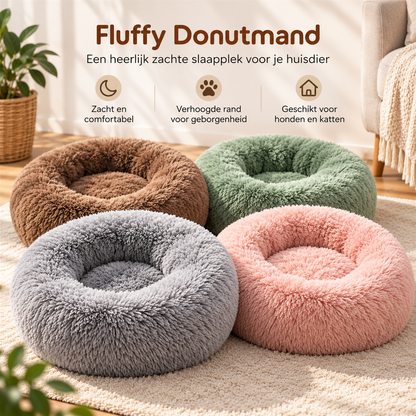 Fluffy Donutmand met belangrijkste voordelen en verhoogde rand